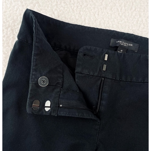 ANN TAYLOR • Classic Black Low Rise Ankle-Cut Trouser Pants - Picture 8 of 12